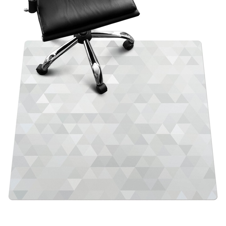 Covoras pentru scaune, Wallfluent, Model geometric, Gri, 100x100 cm, 010250310050100029958