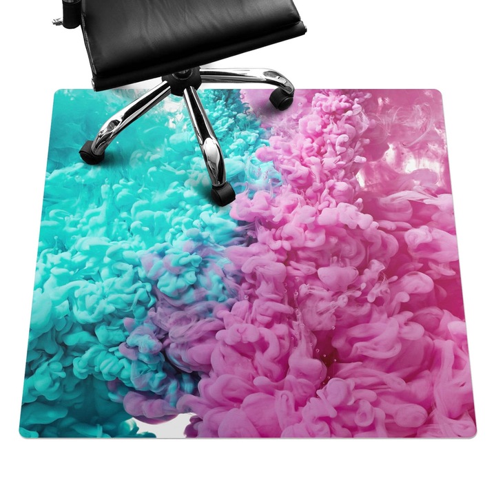 Padlóvédő székalátét, Wallfluent, Színes füst a vízben, Többszínű, 100x100 cm, 010250310050100075267