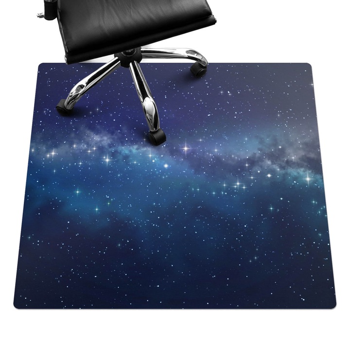 Padlóvédő székalátét, Wallfluent, Csillagos éjszaka, Tengerészkék, 100x100 cm, 010250310050100088226