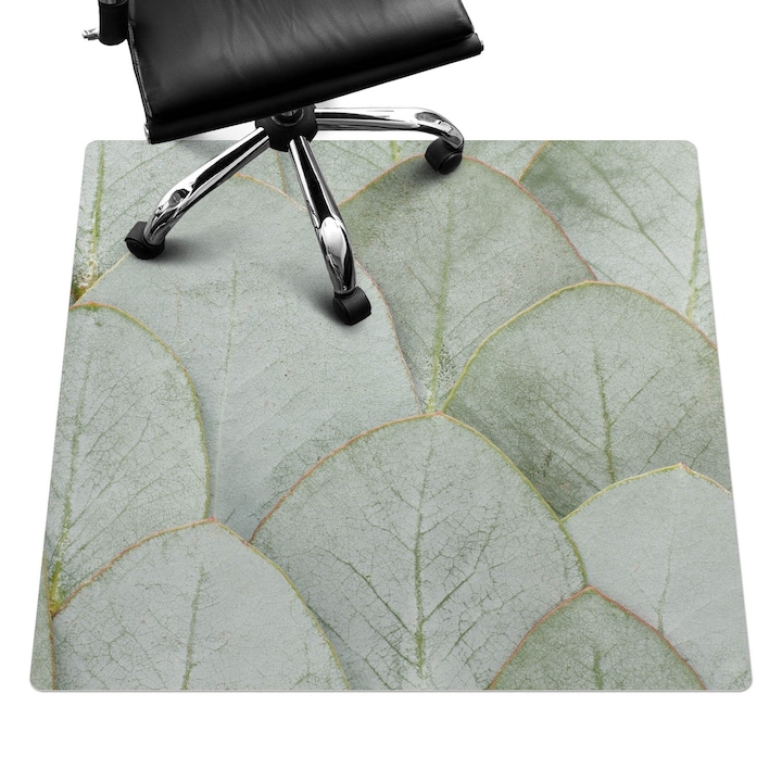 Padlóvédő székalátét, Wallfluent, Harmóniában levelek, Zöld, 100x100 cm, 010250310050100282830