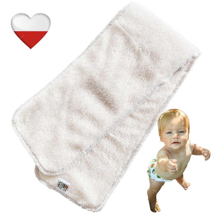 NappiMe bambusz nedvszívó betét 12,5x60cm ekrü 2 rétegű