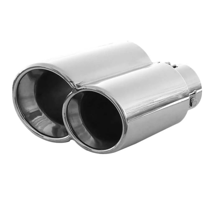 Ornament Toba Esapament Universala Ornament Teava Esapament Sistem de Evacuare Teava de Evacuare Toba Sport Dublu otel Inoxidabil Cromat De la 38mm la 45mm