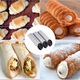 Set de 12 forme din otel inoxidabil pentru cannoli, 12,5x2,8cm