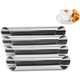 Set de 12 forme din otel inoxidabil pentru cannoli, 12,5x2,8cm