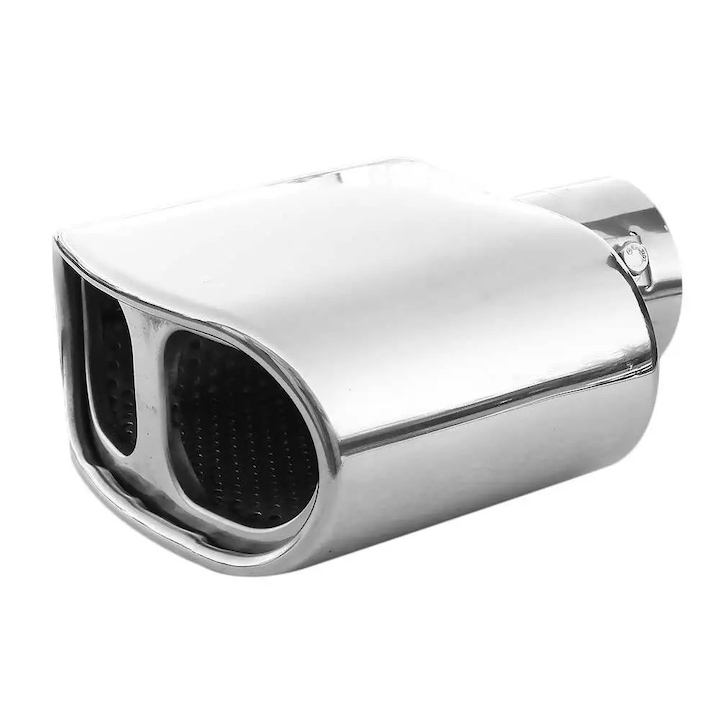 Ornament Toba Esapament Universala Ornament Teava Esapament Sistem de Evacuare Teava de Evacuare Toba Sport Dublu otel Inoxidabil Cromat De la 36mm la 53mm