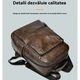 Ретро раница, тъмнокафява, AuriCsatic,41x29x16см, отделение за лаптоп 15 инча, водоустойчива