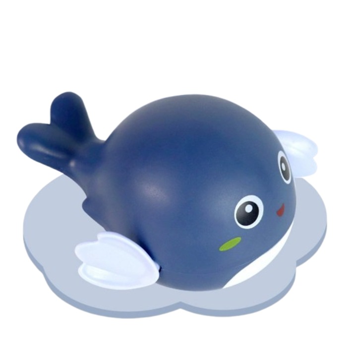 Jucarie de baie pentru bebelusi, delfin, din material ABS, fara baterii, prietenoasa cu copiii