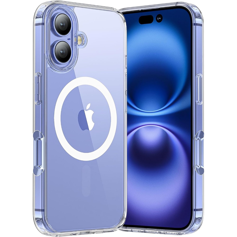 Husa compatibila cu Incarcare Magsafe pentru pentru Apple iPhone 16 Plus, CASEY STUDIOS™, Transparent, de Protectie, Slim, pentru Incarcare Wireless, Margini Ridicate pentru Protectia Ecranului si a Camerelor