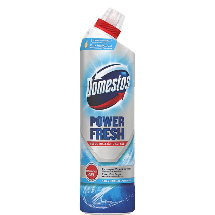 Pachet 2 X Solutie wc lichid Domestos Power Fresh Ocean 700ml