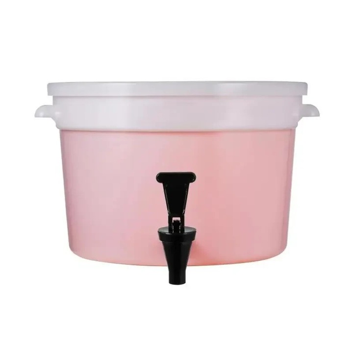 Диспенсър за напитки от 3 галона, прозрачна пластмаса, голям капацитет, с кран и капак