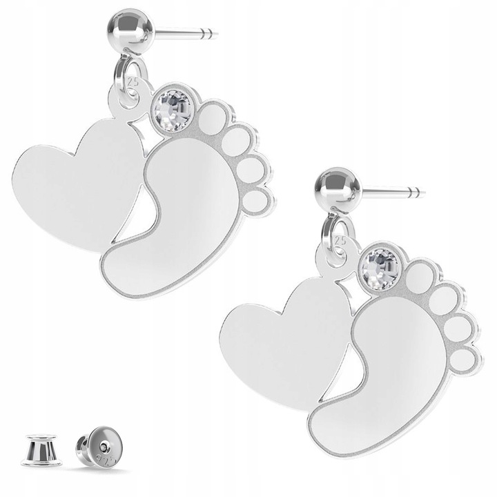 Cercei dama, Larezo, 456745, Argintiu, 0.6 cm