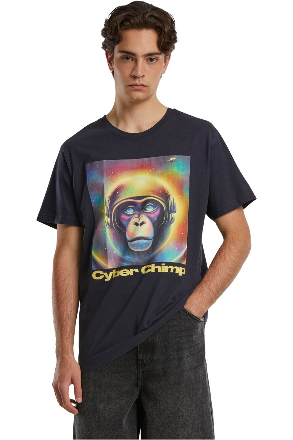 Mister tee, Tricou regular-fit cu imprimeu, Galben, Gri antracit, L