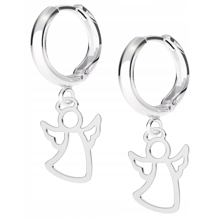 Fülbevaló Nőknek, Larezo, Ezüst Lábak, 925 Ezüst, Angol Fülbevalók, 1, 3 cm, Antiallergén, Prémium Arany Csomagolásban, Nőknek, Ezüst