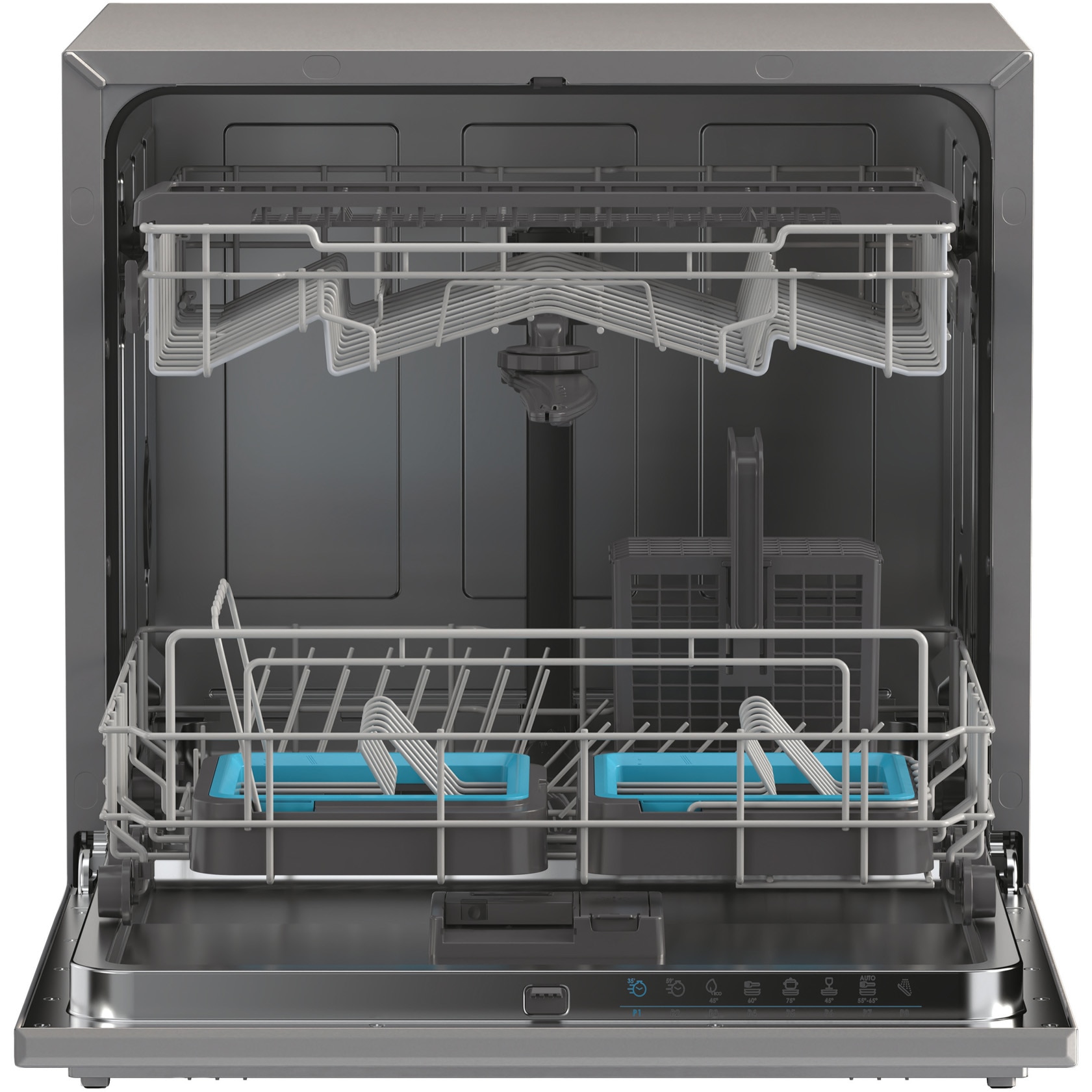 Masina de spalat vase Candy CP 8F9FFA, Wi-Fi, 8 seturi, 8 programe, Display Digital, Clasa F, Antracit