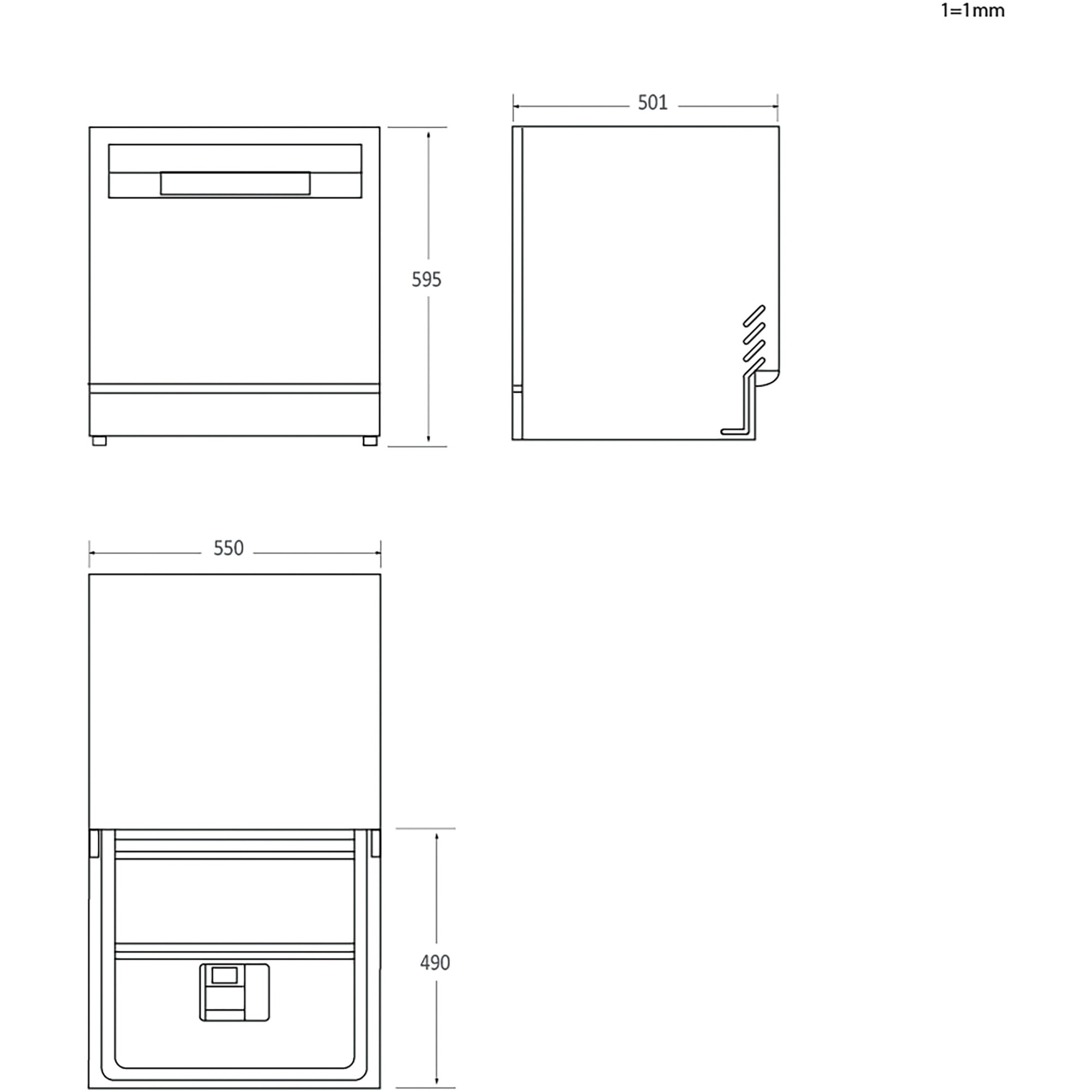 Masina de spalat vase Candy CP 8F9FFA, Wi-Fi, 8 seturi, 8 programe, Display Digital, Clasa F, Antracit