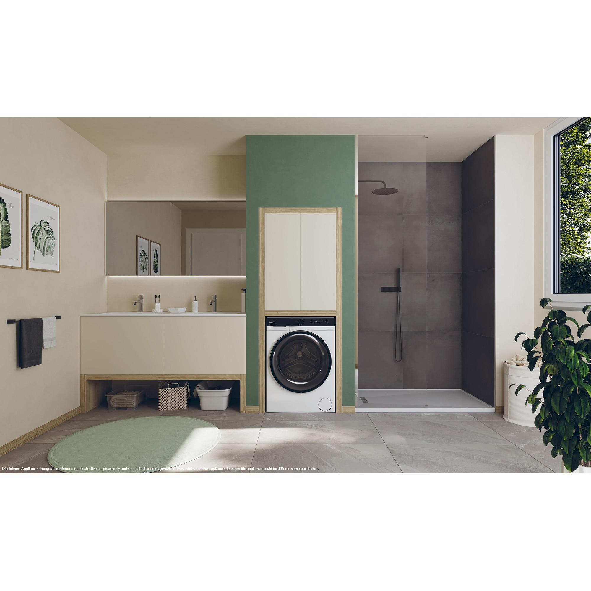 Masina de spalat rufe cu uscator Candy Pro Wash 700 BWS 6106B8-S, 10 kg spalare/ 6 kg uscare, 1600 RPM, Motor Inverter, Display LCD, Pro Active Eco Wash, Steam, Clasa A, Alb