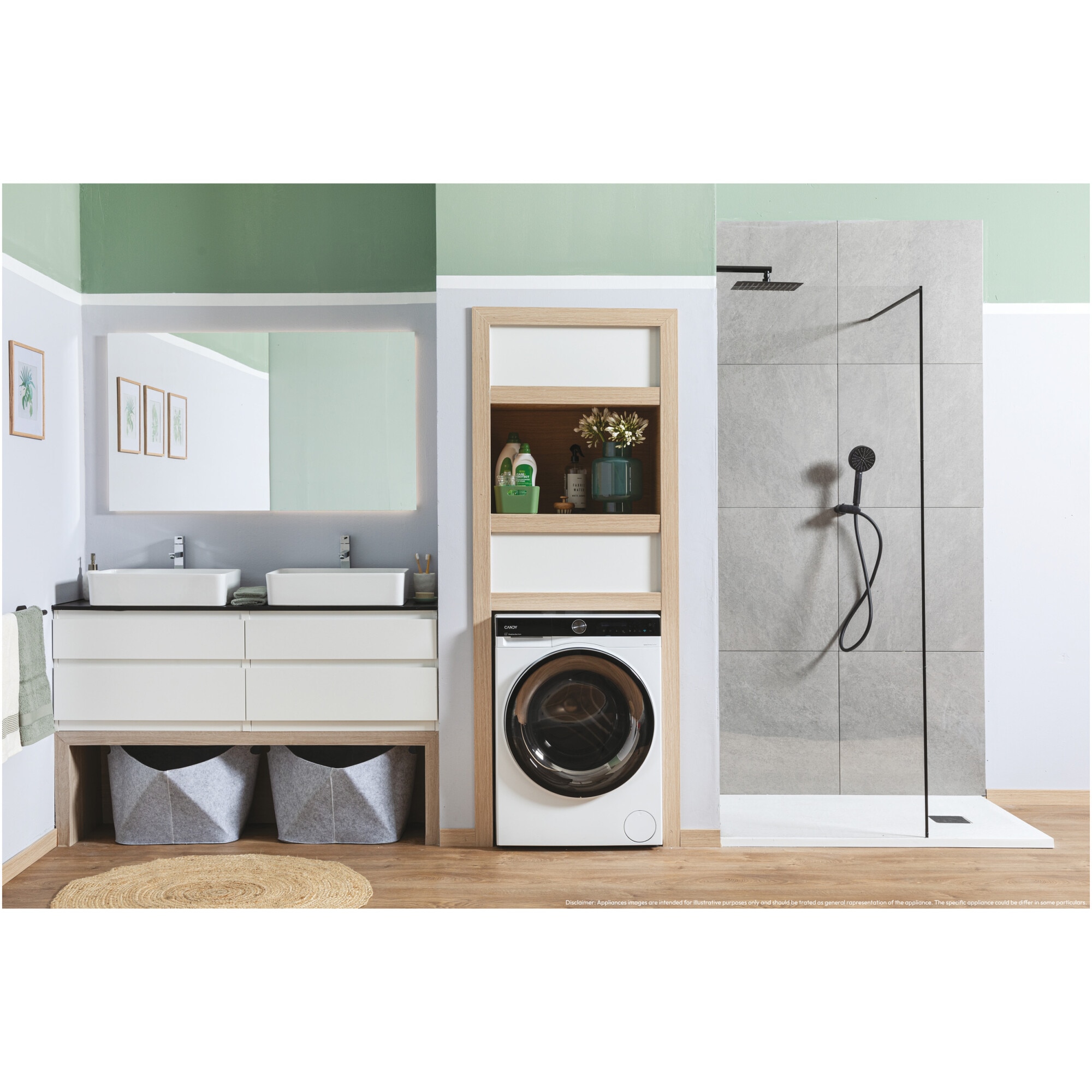 Masina de spalat rufe Candy Pro Wash 700 BS 410B10-S, 10 kg, 1400 RPM, Motor Inverter, 16programe, Display LCD Digital, Pro Active Eco Wash, Steam, Clasa A, Alb
