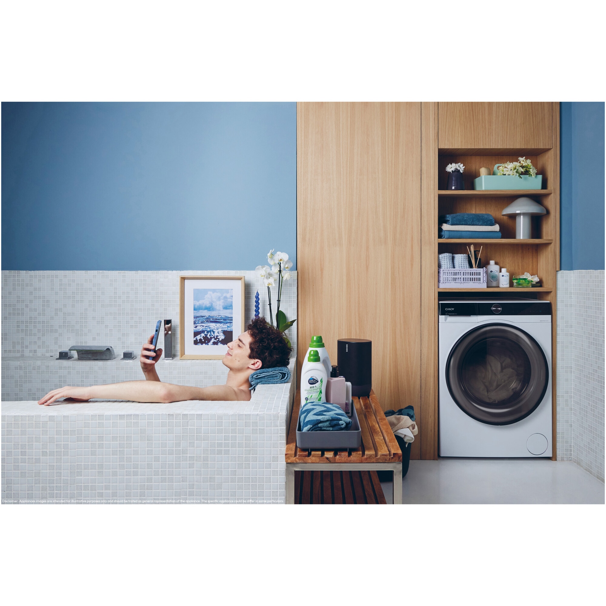 Masina de spalat rufe Candy Pro Wash 700 BS 410B10-S, 10 kg, 1400 RPM, Motor Inverter, 16programe, Display LCD Digital, Pro Active Eco Wash, Steam, Clasa A, Alb