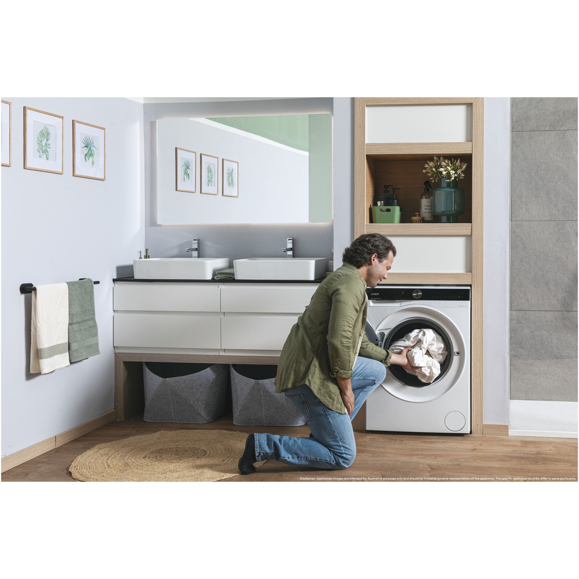 Masina de spalat rufe Candy Pro Wash 700 BS 410B10-S, 10 kg, 1400 RPM, Motor Inverter, 16programe, Display LCD Digital, Pro Active Eco Wash, Steam, Clasa A, Alb