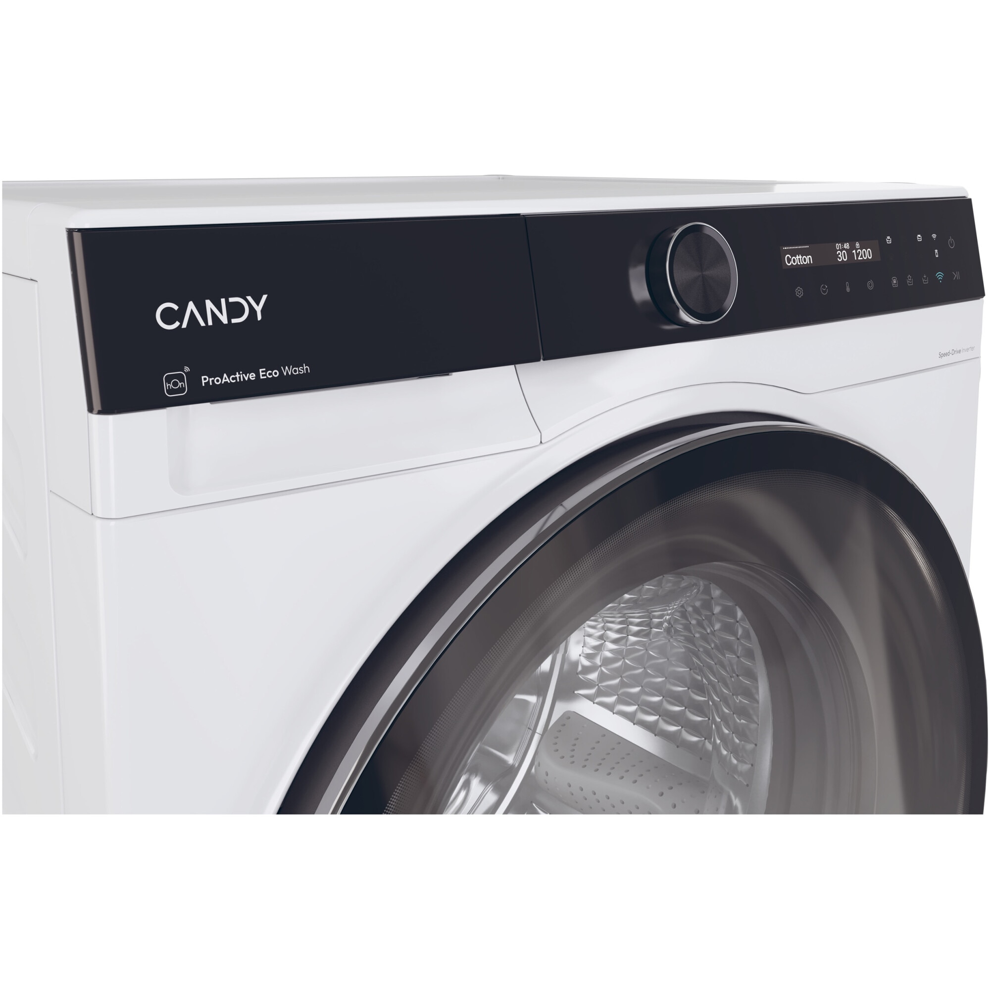 Masina de spalat rufe Candy Pro Wash 700 BS 410B10-S, 10 kg, 1400 RPM, Motor Inverter, 16programe, Display LCD Digital, Pro Active Eco Wash, Steam, Clasa A, Alb
