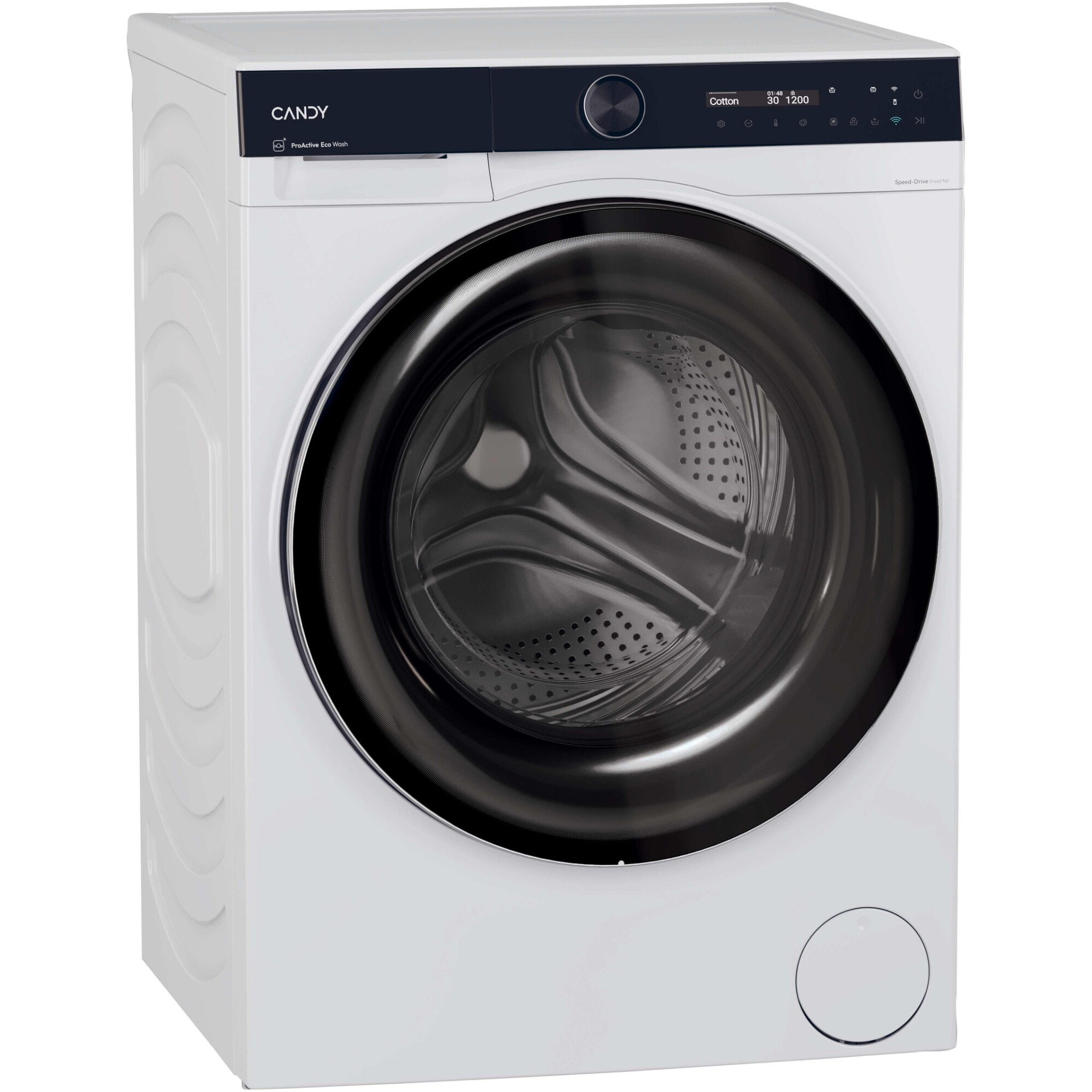 Masina de spalat rufe Candy Pro Wash 700 BS 410B10-S, 10 kg, 1400 RPM, Motor Inverter, 16programe, Display LCD Digital, Pro Active Eco Wash, Steam, Clasa A, Alb