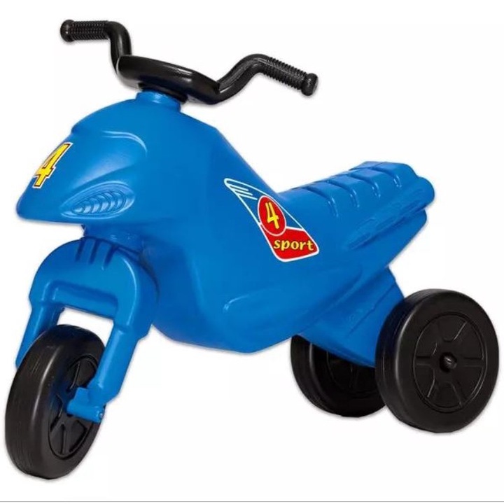 Tricicleta copii, 4 mini motociclete mici albastre 55 cm x 27 cm x 42 cm
