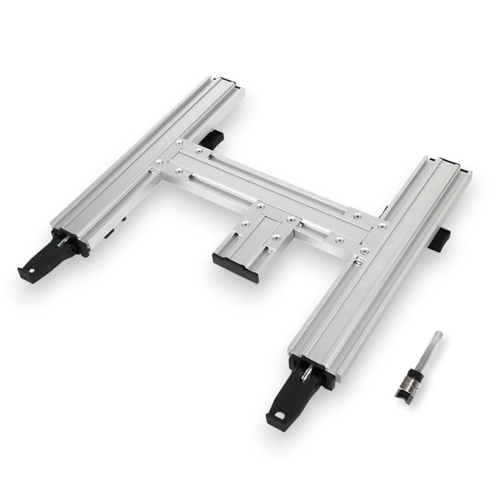 Шаблон за фрезоване на панти и брави WoodFan, алуминий, 350x300 мм, включително фреза с двойни лагери, макс. Дебелина на материала 135 мм