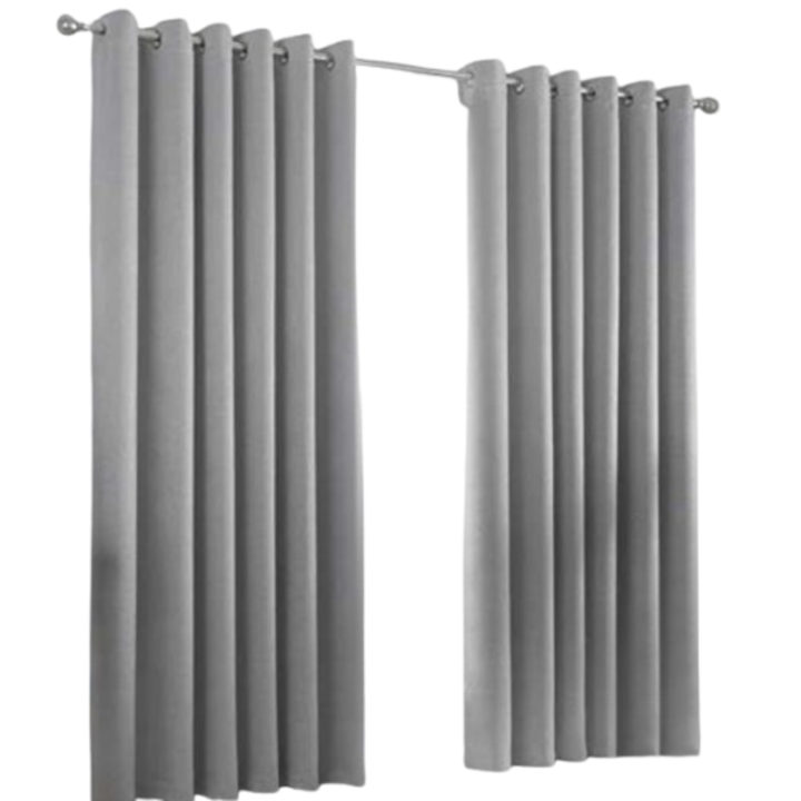 FUSION Strata nappali függönyök, fűzőlyuk rendszer, 100% poliészter, 168cm x 183cm, ezüst szín