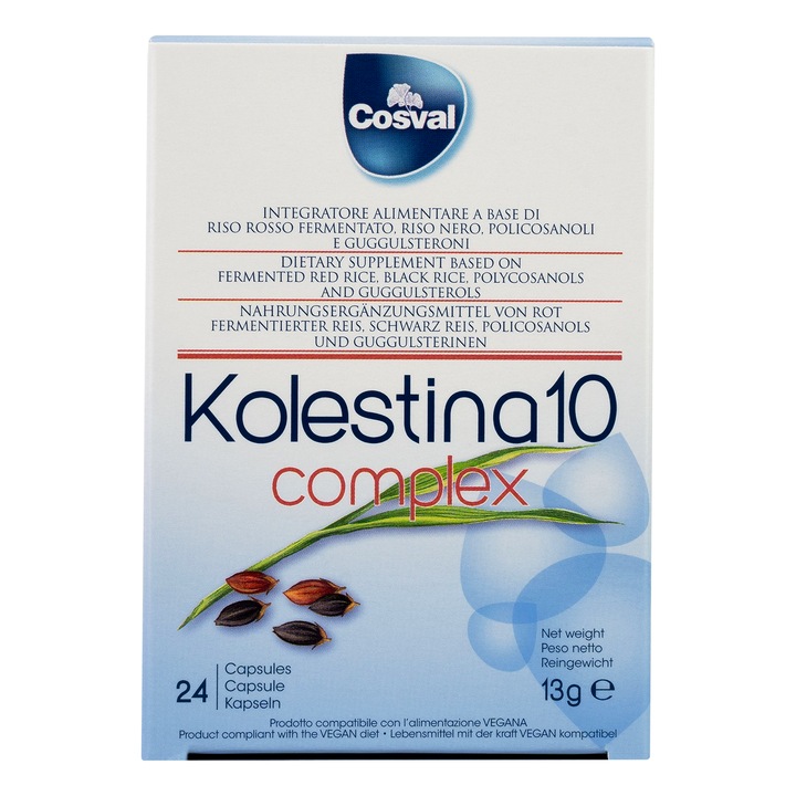 Kolestina - Supliment alimentar pentru normalizarea metabolismului colesterolului, Vivasan, 24 capsule