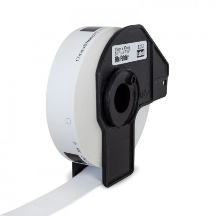 DK 11203 ragasztószalag tekercs 17 mm X 87 mm fehér kompatibilis Brother P-Touch QL 1000 sorozat / QL 1050 / QL 1050 N / QL 1060 N / QL 500 / QL 560 / QL 560 sorozat / QL 58 / QL 58 / QL 58 / QL 650 TD / QL 700 / QL 710 W / QL 720 NW