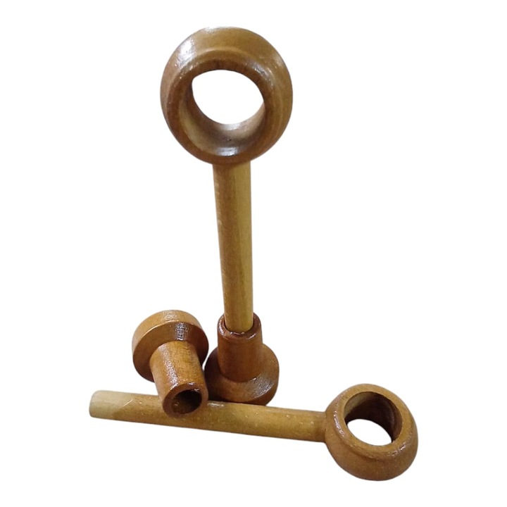 Комплект от 2 конзоли за стенен монтаж, изработени от масивно дърво, за галерии 28 мм, цвят дъб