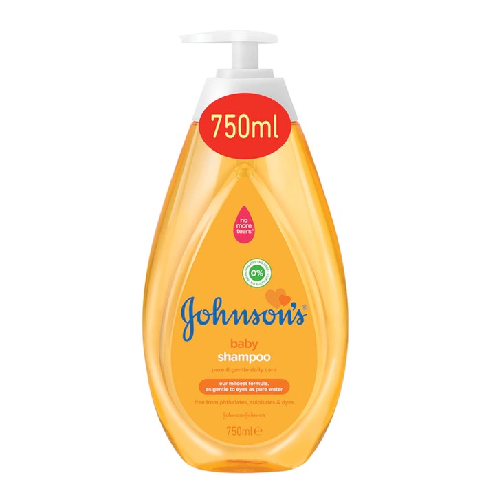 Pachet 3 X Sampon Johnsons Baby Pompa Original 750ml