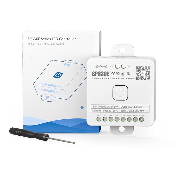 BTF Lighting SP630E Bluetooth LED vezérlő 12 az 1-ben, 2,4 GHz, érintőpanel, távirányító, beltéri