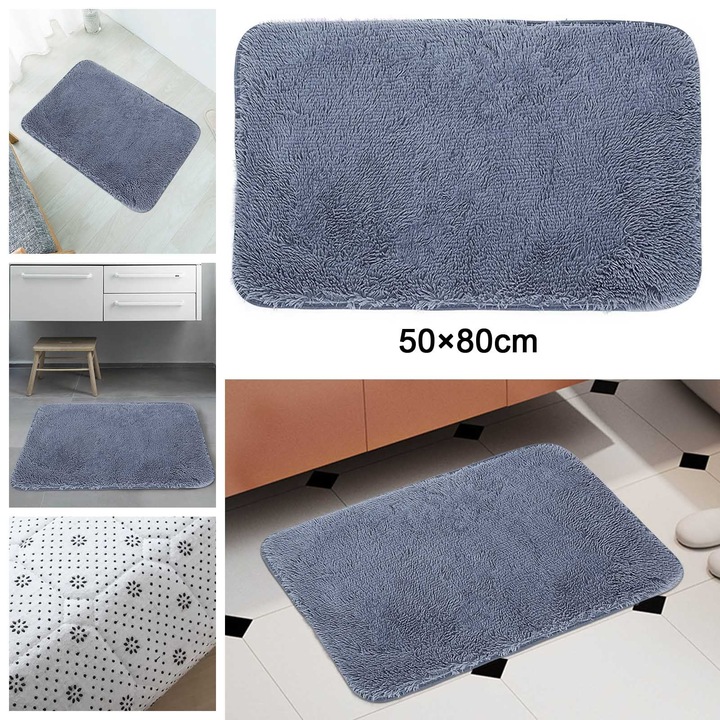 YANYXR bejárati szőnyeg 50x80cm poliészter szürke téglalap alakú