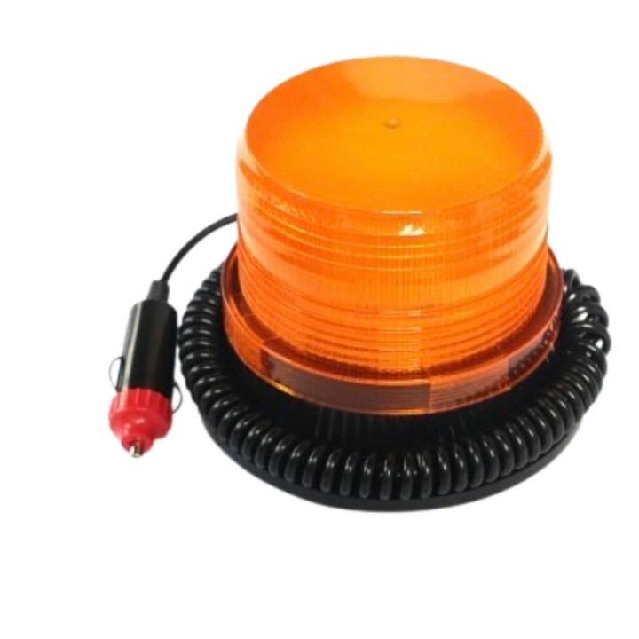 Преносим LED маяк 12-24V с магнит - жълта светлина