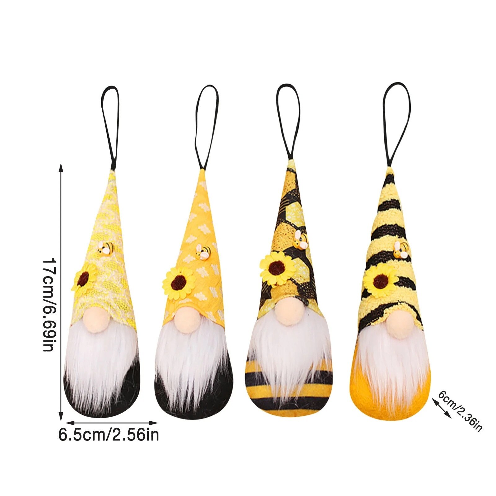 Decoratiune Gnome Plush, set de 1, ornament de vara, multicolor