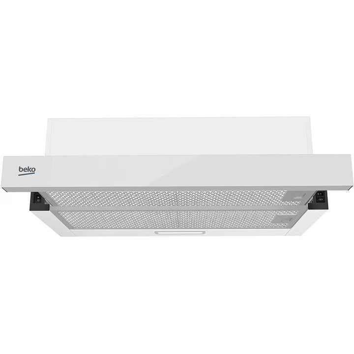 Телескопичен аспиратор за вграждане BEKO HNT63322WH, 1 мотор, 320 m3/h, L 60 cm, Бял