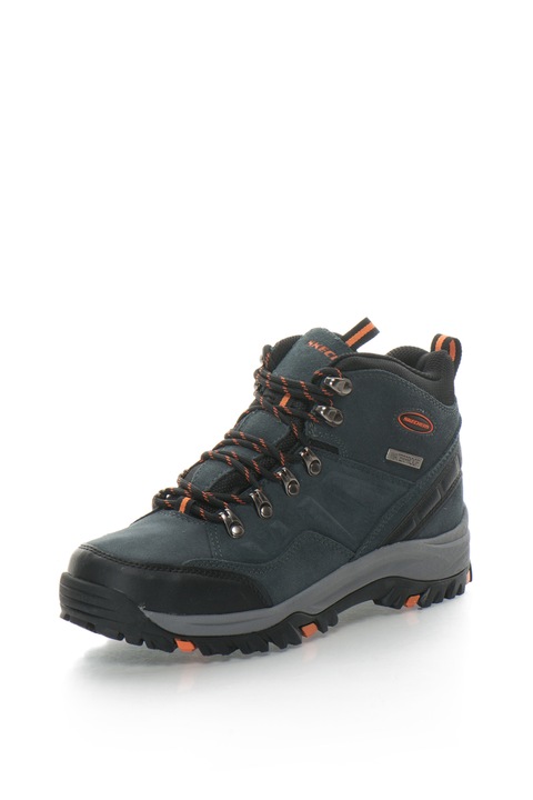 Skechers, Ghete impermeabile pentru trekking Pelmo, Gri carbune, 45