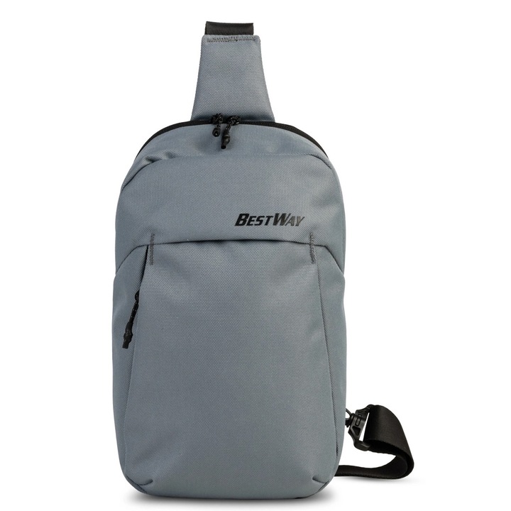 Geanta de umar Bestway Sling, 29x17x10 cm, poliester 900D, bretea reglabila, gri