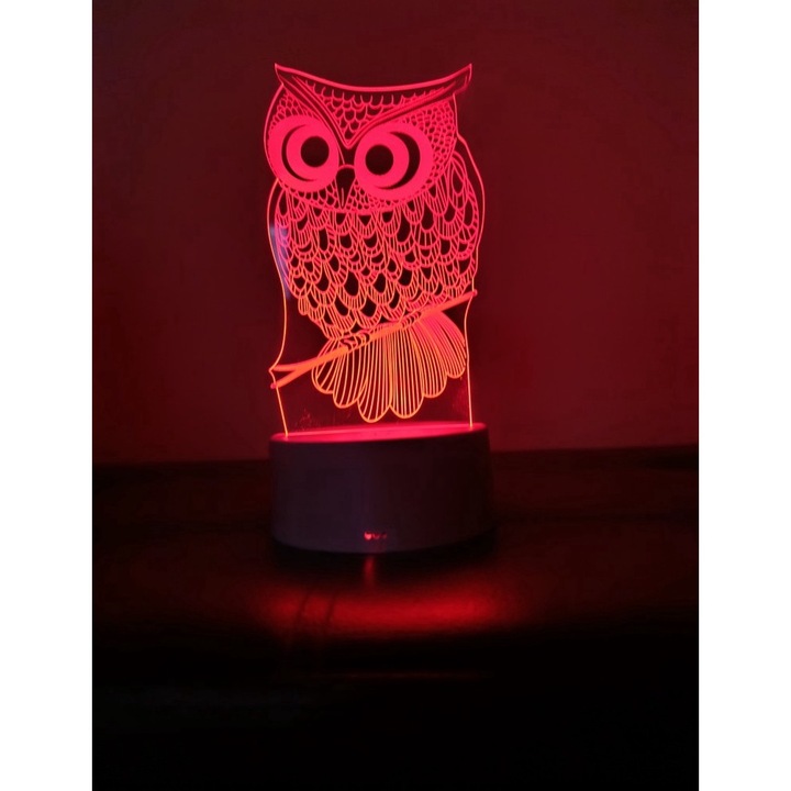 Lampa 3D Blue Label, Owl