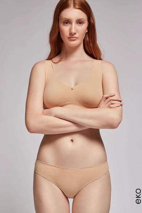 Chilot brazilian cu talie medie din bumbac organic EKO, Gisela 1/0222, Piele