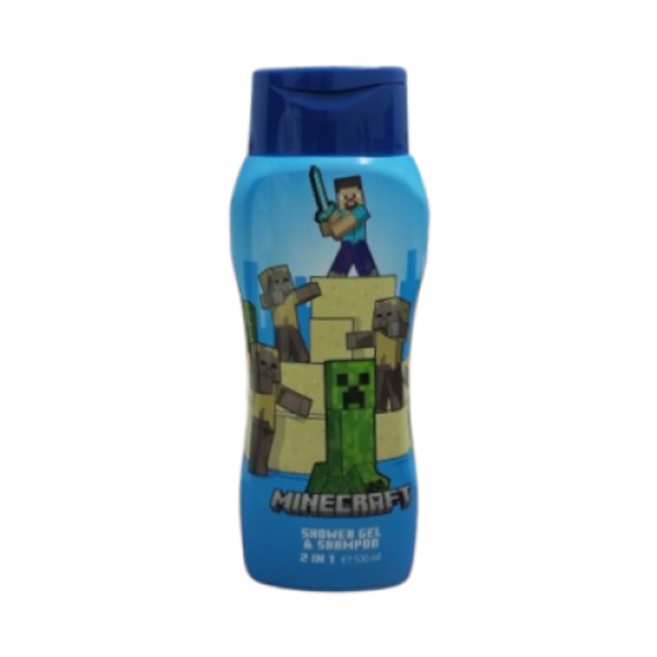 Sampon si gel de dus 2 in 1 Minecraft, 500 ml