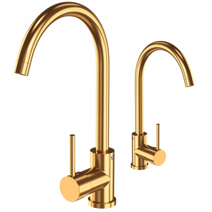 Baterie De Bucatarie, Granitan, Beta, Monocomanda, Neagra, Dus Rotativ 360°, Cartus Ceramic, Montaj 35 mm, Set De Montaj Inclus