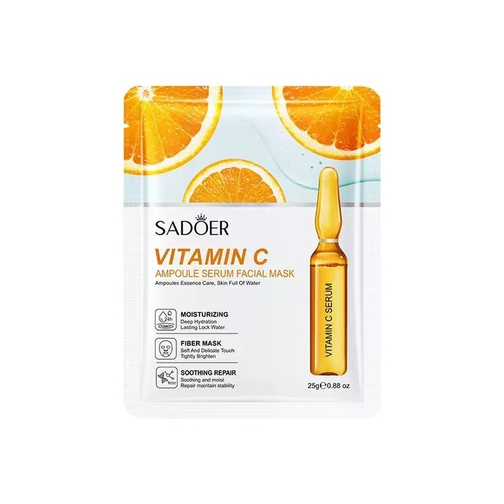 Masca faciala cu esenta de vitamina C, SADOER, hidratare