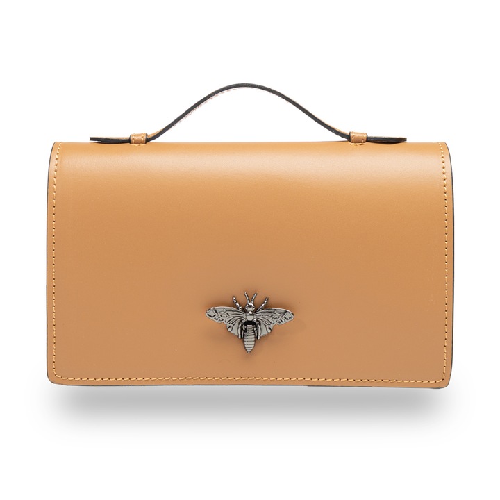 Geanta dama din piele naturala, Toro Nero, maro, Lori