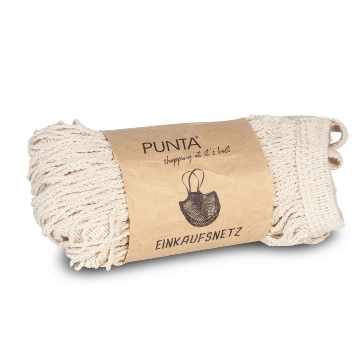 Sacosa Cumparaturi, Tip plasa, PUNTA, Alb, 38 x 32 cm