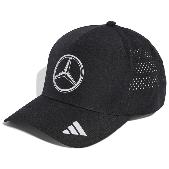 Шапка Mercedes AMG Petronas F1 adidas Mechanics Climacool 2025, Един размер, Черен