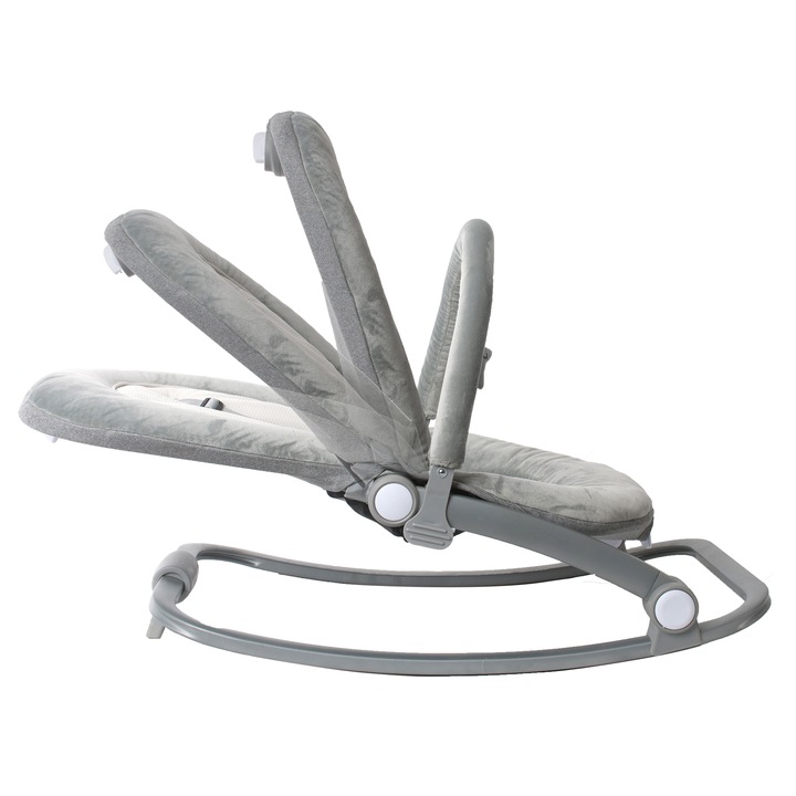 Balansoar cu vibratii BO Jungle pentru bebelusi cu arcada jucarii, gri