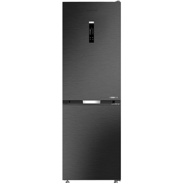 Combina Frigorifica GRUNDIG GKPN 66831 XR, No Frost, 316 l, H 186.5 cm, Clasa D, Dark Inox