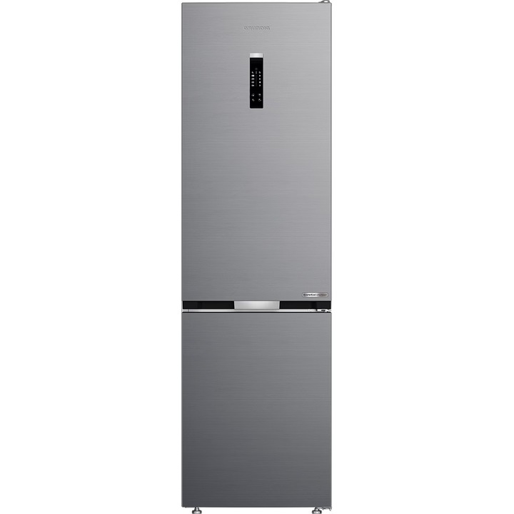 Combina Frigorifica GRUNDIG GKPN 46931 XP, No Frost, 355 l, H 203.5 cm, Clasa D, Inox